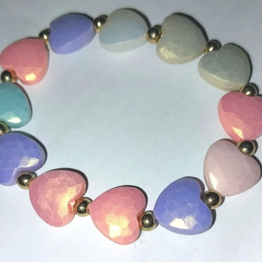 Girls Beaded Acrylic Colorful  Bracelet - Picture 6 of 9